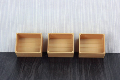 Dollhouse Miniature Fruit Crates: 1/12 or 1/18 Scale, Wood Fiber 3D Print