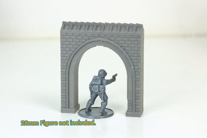 Archway - Tabletop Wargaming WW2 Terrain 28mm Miniature 3D Printed Model | Bolt Action