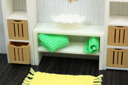 Dollhouse Miniature Bathroom Furniture Set - 1:12 Scale