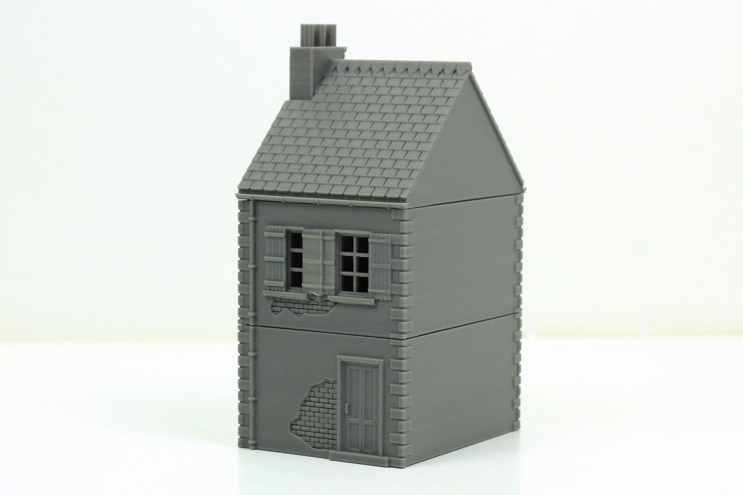 French Village Small House (DS T4) - Tabletop Wargaming WW2 Terrain Miniature | 15mm 20mm 28mm HO Scale | 3D Printed Model Flames of War