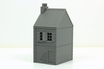 French Village Small House (DS T4) - Tabletop Wargaming WW2 Terrain Miniature | 15mm 20mm 28mm HO Scale | 3D Printed Model Flames of War