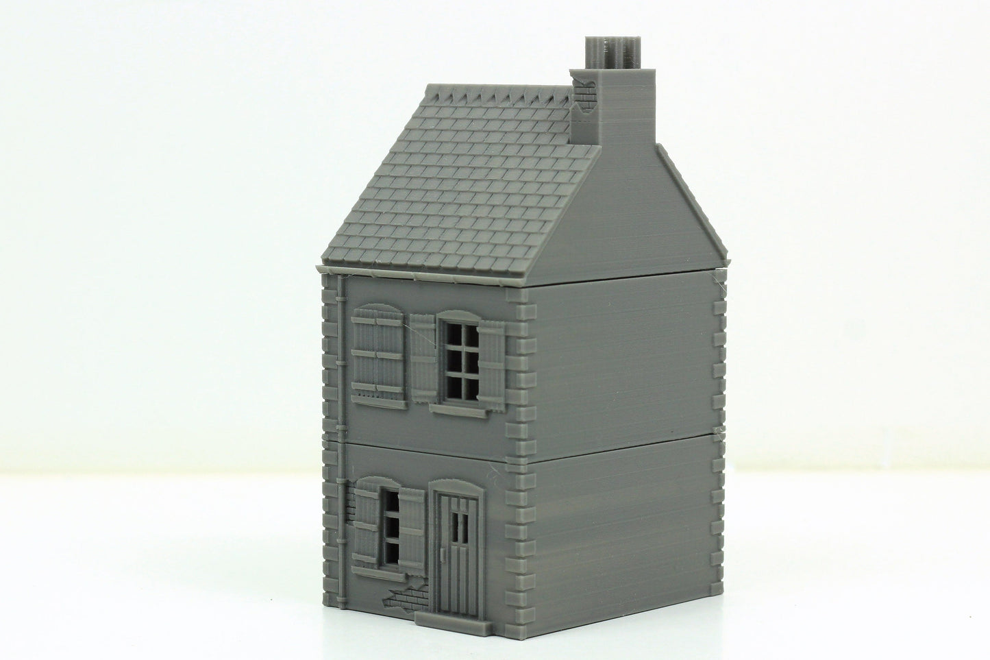 French Village Small House (DS T4) - Tabletop Wargaming WW2 Terrain Miniature | 15mm 20mm 28mm HO Scale | 3D Printed Model Flames of War