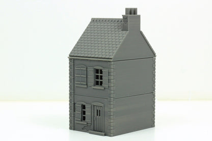 French Village Small House (DS T4) - Tabletop Wargaming WW2 Terrain Miniature | 15mm 20mm 28mm HO Scale | 3D Printed Model Flames of War