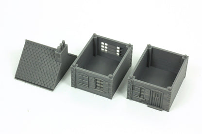 French Village Small House (DS T4) - Tabletop Wargaming WW2 Terrain Miniature | 15mm 20mm 28mm HO Scale | 3D Printed Model Flames of War