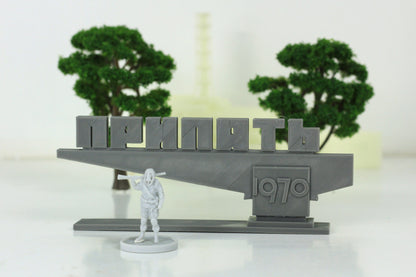 ZONA ALFA Pripyat Ghost Town Sign - 28mm RPG Miniatures Gaming Terrain