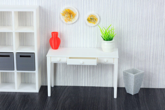 Makeup / Writing Desk - Dollhouse Miniature 1:12 Miniature Dollhouse Furniture
