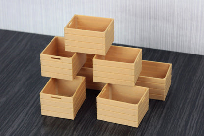 Dollhouse Miniature Fruit Crates: 1/12 or 1/18 Scale, Wood Fiber 3D Print