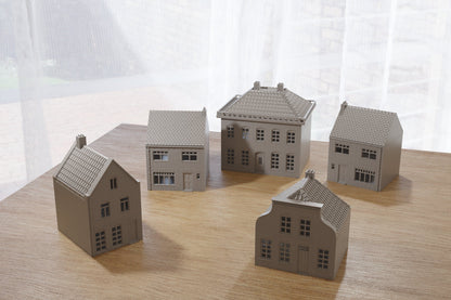 Dutch Town Set - Tabletop Wargaming WW2 Terrain |  Miniature Gaming | 3D Printed Model | Bolt Action | Flames of War | Team Yankee