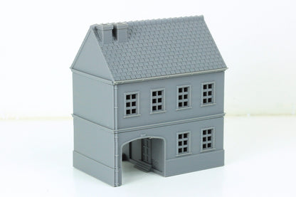 German House with Arch - Tabletop Wargaming Terrain - Miniature Gaming - 3D Printed