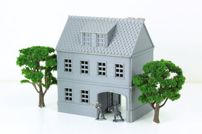 German House with Arch - Tabletop Wargaming Terrain - Miniature Gaming - 3D Printed