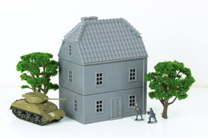 German Traditional Double Storey House - Tabletop Wargaming Terrain - Miniature Gaming - 3D Printed