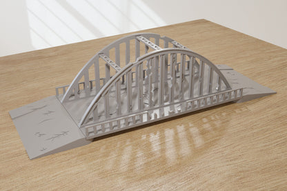 Steel Arch Bridge - Tabletop Wargaming WW2 Terrain Miniature | 15mm 20mm 28mm | 3D Printed Model