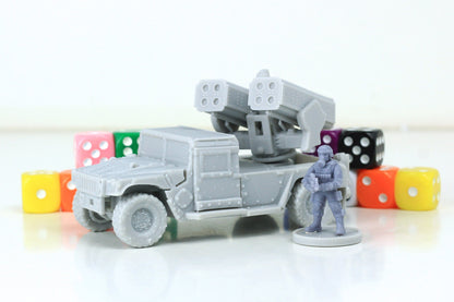 Armed Humvee (Hummer) - Miniature Gaming Tabletop RPG  - 28mm Vehicle