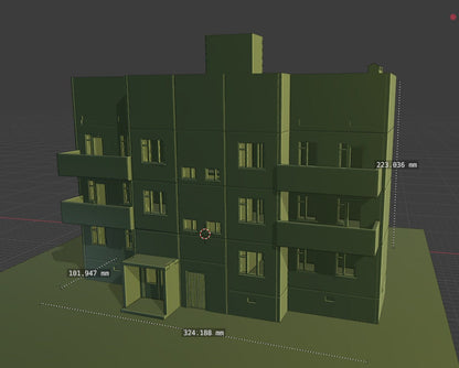 ZONA ALFA Pripyat Apartment Tower Type 1 - RPG Miniatures Gaming Terrain