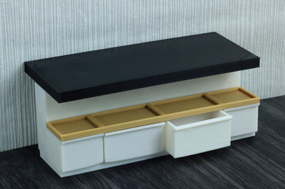 Modern Luxurious Kitchen Island - Dollhouse Miniature 1:12 Miniature Dollhouse Furniture