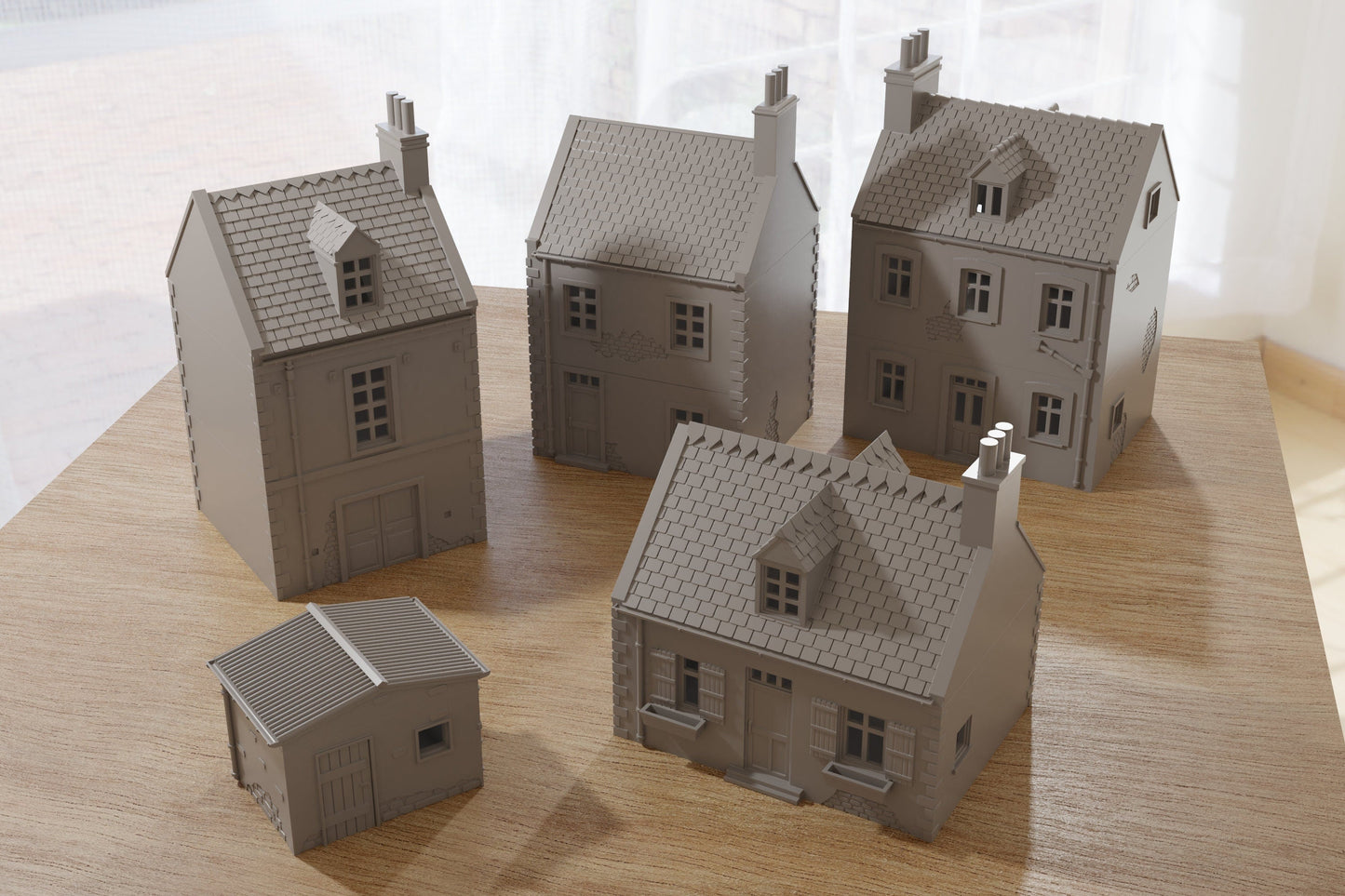Destroyed or Intact - Normandy French Village Set (VOLUME 2) - Tabletop Wargaming WW2 Terrain | Miniature 3D Printed Model | Flames of War
