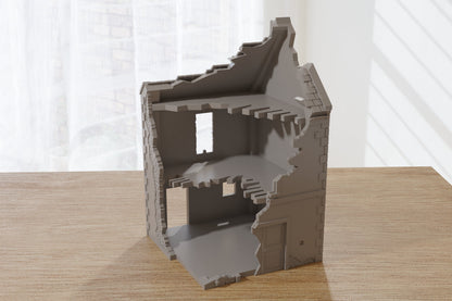 Normandy French Village House DS-T6 (VOLUME 2) - Tabletop Wargaming Terrain | Destroyed - Intact | 3D Printed Miniature | Flames of War