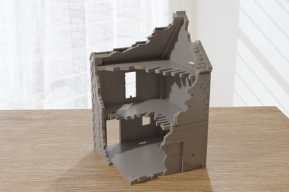 Normandy French Village House DS-T6 (VOLUME 2) - Tabletop Wargaming Terrain | Destroyed - Intact | 3D Printed Miniature | Flames of War