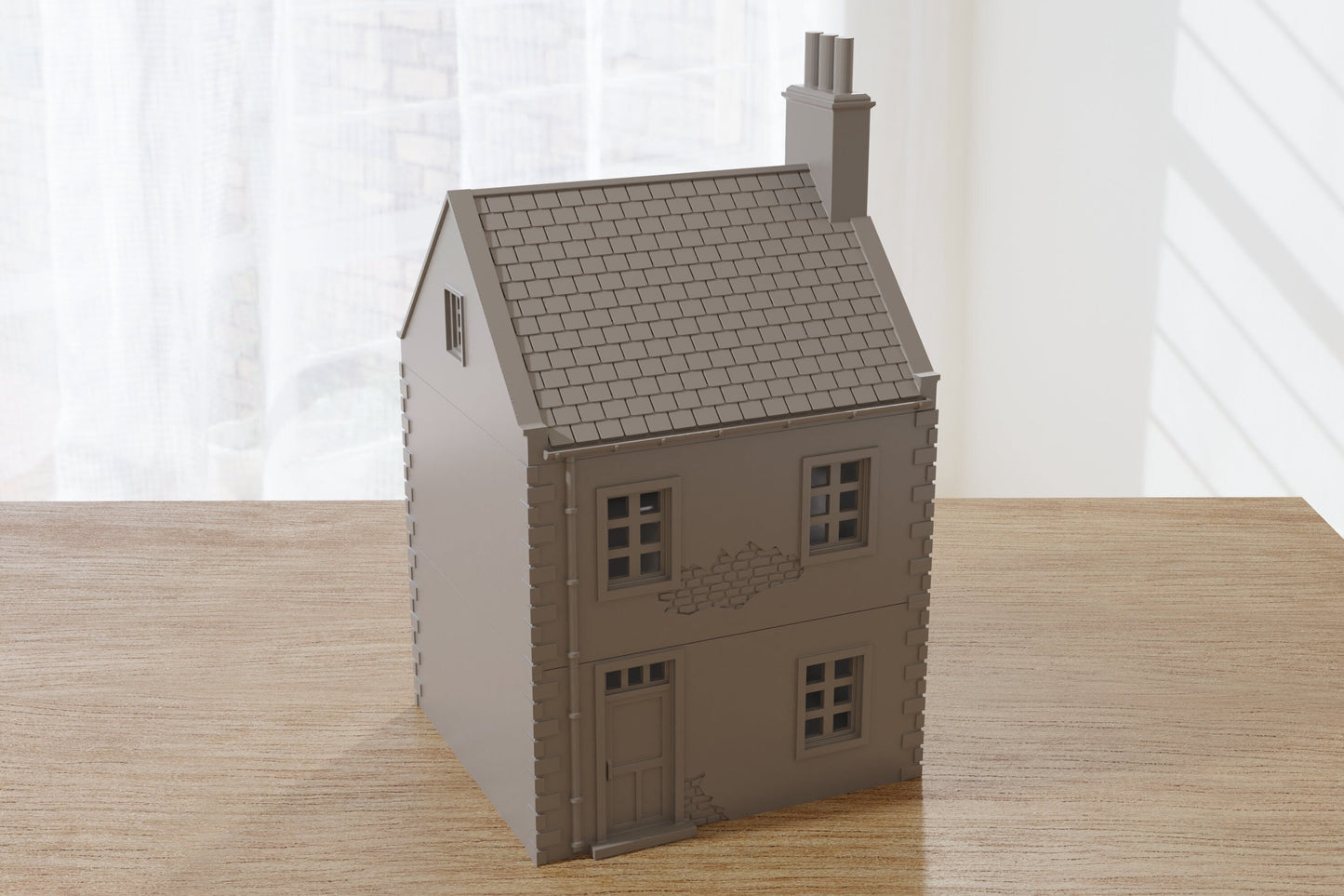 Normandy French Village House DS-T7 (VOLUME 2) - Tabletop Wargaming Terrain | Destroyed - Intact | 3D Printed Miniature | Flames of War