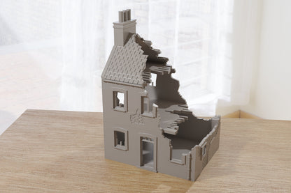 Normandy French Village House DS-T5 (VOLUME 2) - Tabletop Wargaming Terrain | Destroyed - Intact | 3D Printed Miniature | Flames of War