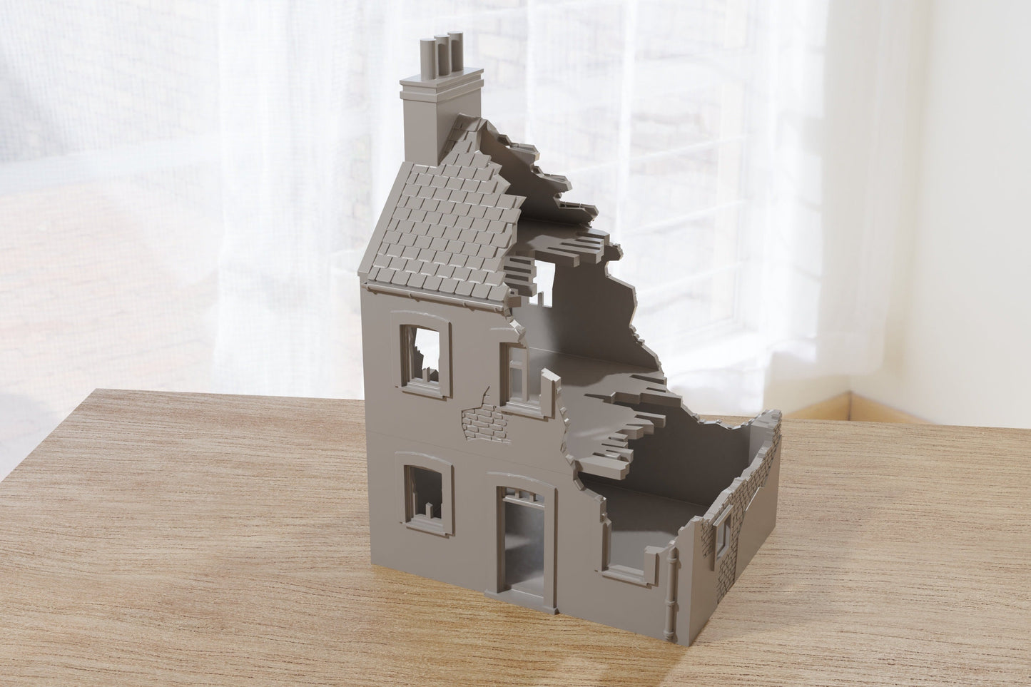 Normandy French Village House DS-T5 (VOLUME 2) - Tabletop Wargaming Terrain | Destroyed - Intact | 3D Printed Miniature | Flames of War