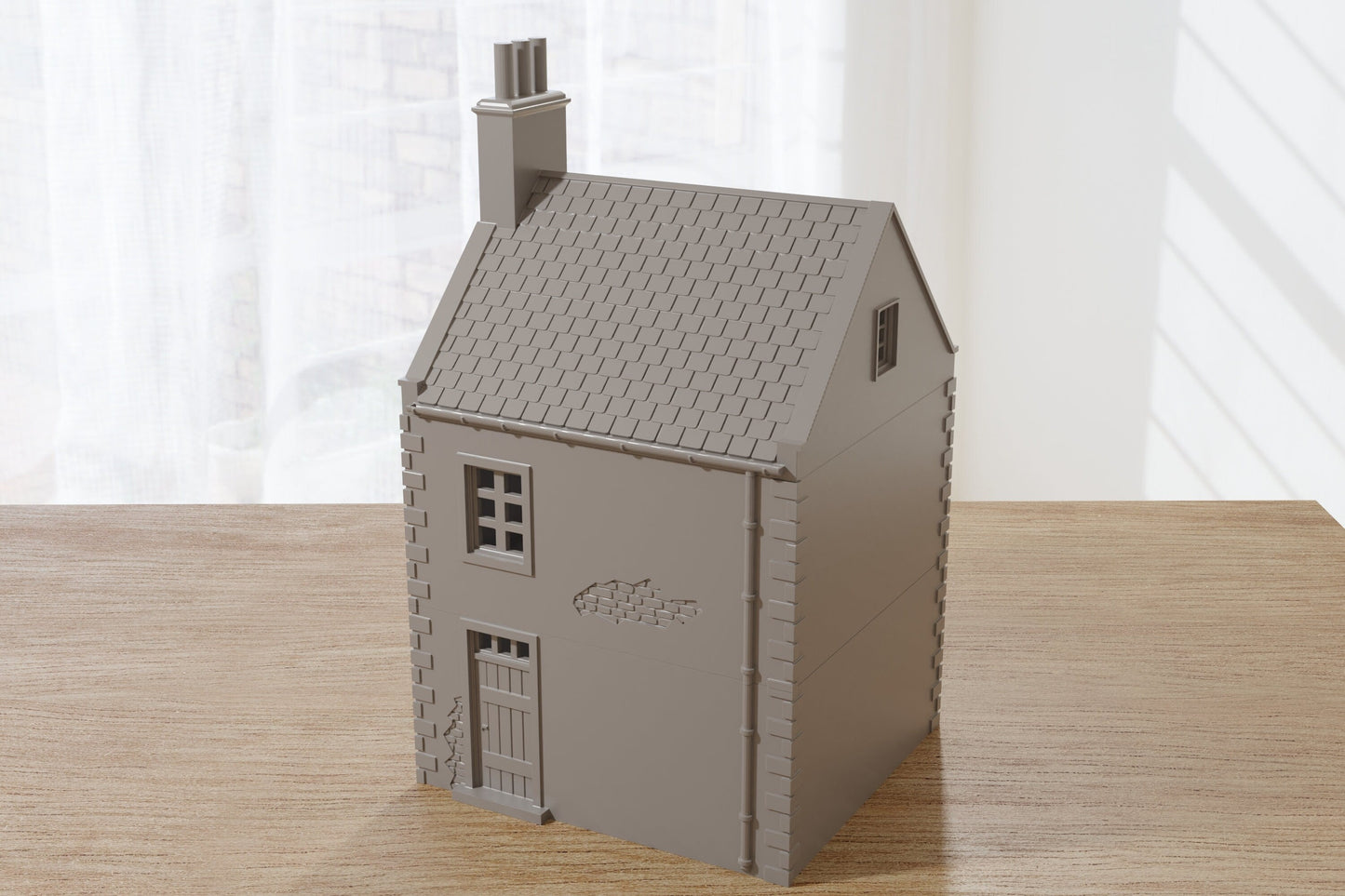 Normandy French Village House DS-T7 (VOLUME 2) - Tabletop Wargaming Terrain | Destroyed - Intact | 3D Printed Miniature | Flames of War