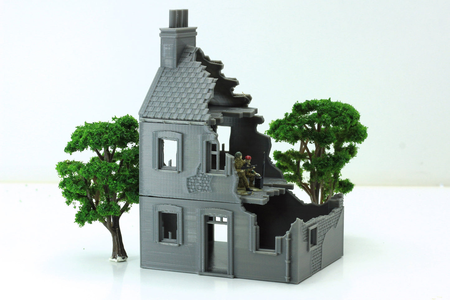 Normandy French Village House DS-T5 (VOLUME 2) - Tabletop Wargaming Terrain | Destroyed - Intact | 3D Printed Miniature | Flames of War