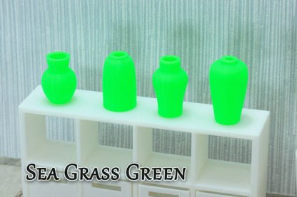 Set of Four Small Vases - Dollhouse Miniature 1:12 Miniature Dollhouse Furniture