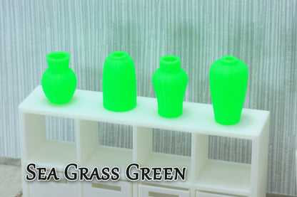 Set of Four Small Vases - Dollhouse Miniature 1:12 Miniature Dollhouse Furniture