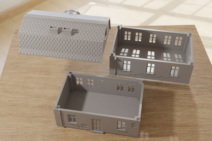 Polish Village House DS-T2 - Tabletop Wargaming WW2 Terrain | Miniature 3D Printed Model | Flames of War - Zona Alfa