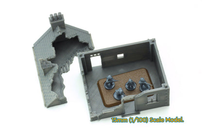 Normandy French Village House SS-T2 (VOLUME 2) - Tabletop Wargaming Terrain | Destroyed - Intact | 3D Printed Miniature | Flames of War