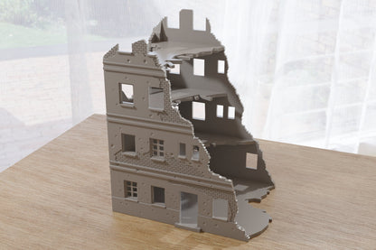 Stalingrad Ruined Apartments SRH MST1 - Tabletop Wargaming WW2 Terrain | Miniature 3D Printed Model | Flames of War & Bolt Action