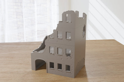 Stalingrad Ruined Residentials SRH MST2 - Tabletop Wargaming WW2 Terrain | Miniature 3D Printed Model | Flames of War & Bolt Action