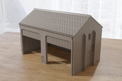 Truck Garage - Tabletop Wargaming WW2 Terrain | Miniature 3D Printed Model | Flames of War - Chain of Command