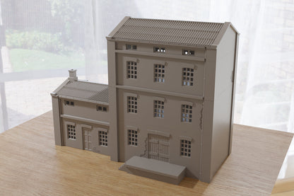 Industrial Building Mill - Tabletop Wargaming WW2 Terrain | Miniature 3D Printed Model | Zona Alfa - Flames of War - Chain of Command