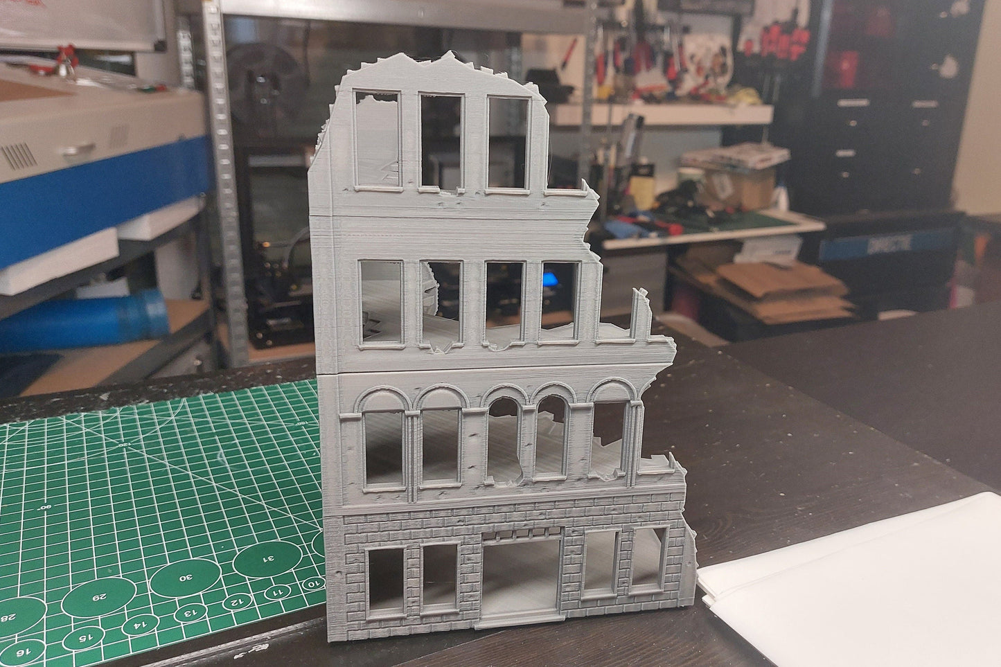 Stalingrad Ruined Store SRH MST3 - Tabletop Wargaming WW2 Terrain | Miniature 3D Printed Model | Flames of War & Bolt Action
