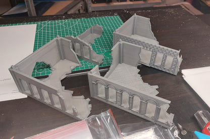 Stalingrad Ruined Store SRH MST3 - Tabletop Wargaming WW2 Terrain | Miniature 3D Printed Model | Flames of War &amp; Bolt Action