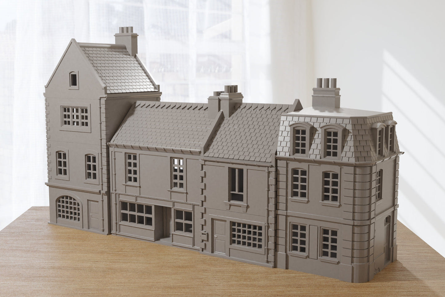 French Commercial Passage Set - Tabletop Wargaming WW2 Terrain | Miniature 3D Printed Model | Flames of War & Bolt Action