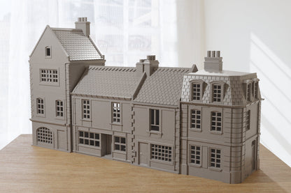 French Commercial Passage Set - Tabletop Wargaming WW2 Terrain | Miniature 3D Printed Model | Flames of War & Bolt Action