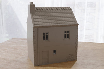 French Commercial Row House T1 - Tabletop Wargaming WW2 Terrain | Miniature 3D Printed Model | Flames of War &amp; Bolt Action
