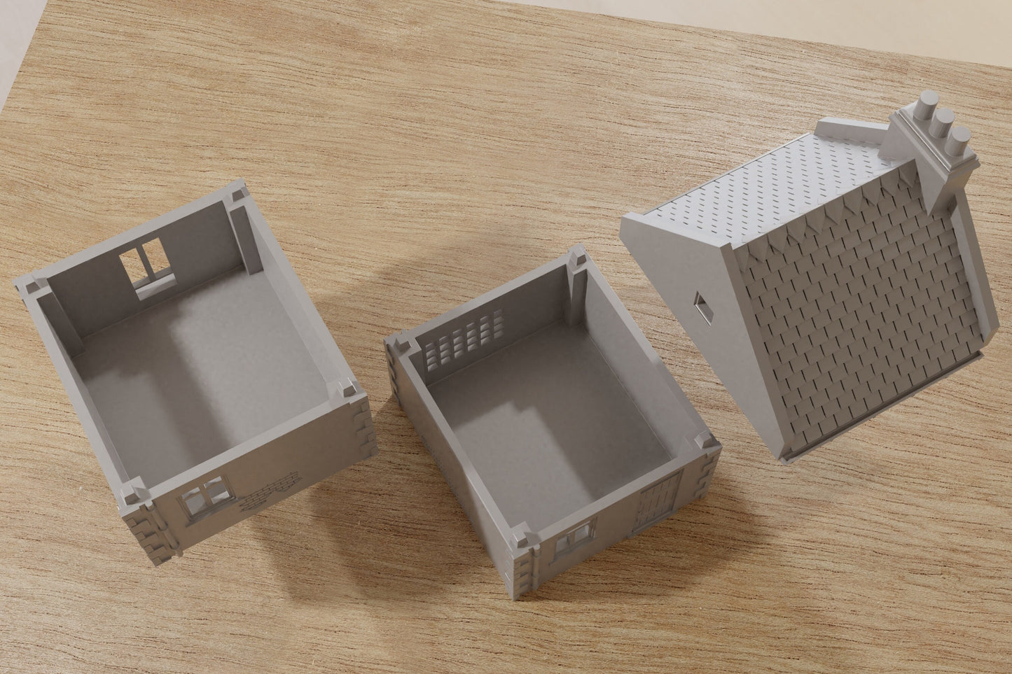 French Commercial Passage Set - Tabletop Wargaming WW2 Terrain | Miniature 3D Printed Model | Flames of War & Bolt Action