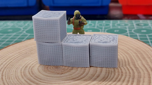 Hesco Barriers MIL3 Type 3D Resin Printed Modern Wargaming Terrain for Tabletop Miniature Games (ZONA ALFA, Black Ops) 28mm 20mm 15mm Scale