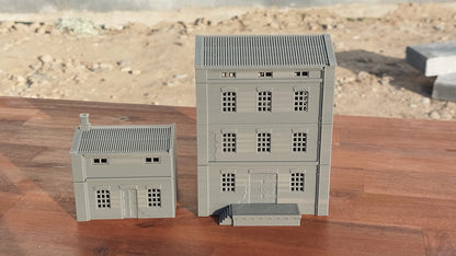 Industrial Building Mill - Tabletop Wargaming WW2 Terrain | Miniature 3D Printed Model | Zona Alfa - Flames of War - Chain of Command