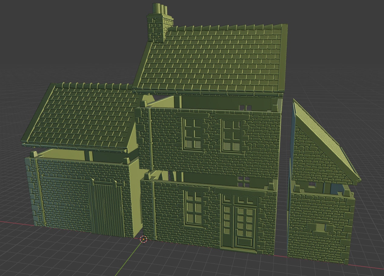 Normandy French Farmhouse - Tabletop Wargaming WW2 Terrain | Proxy 3D Printed Miniature for Bolt Action - Chain of Command - Flames of War