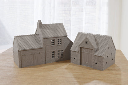 Normandy French Farm Set - Tabletop Wargaming WW2 Terrain | Proxy 3D Printed Miniature for Bolt Action - Chain of Command - Flames of War