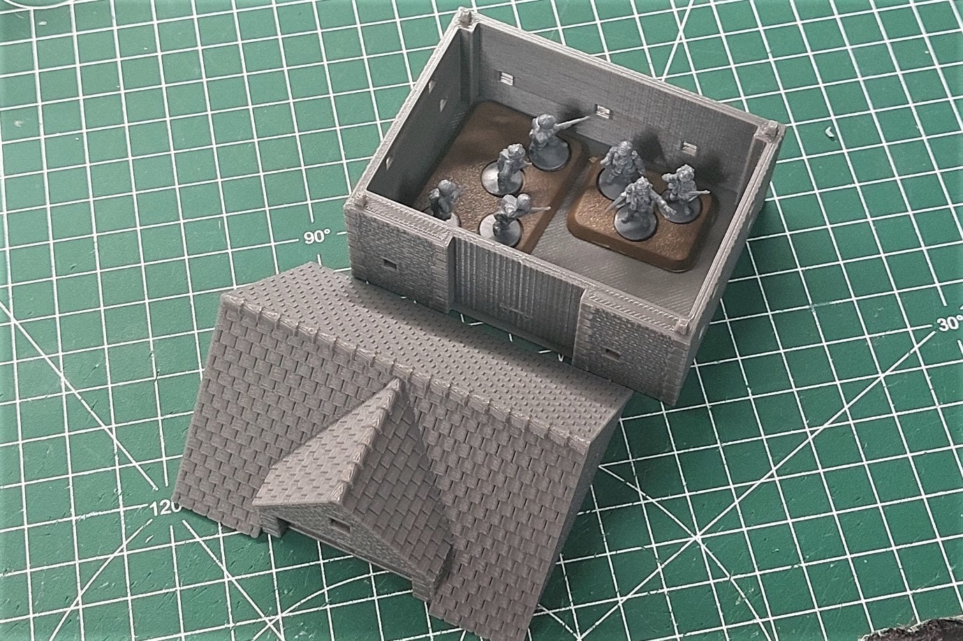 Normandy French Farm Barn - Tabletop Wargaming WW2 Terrain | Proxy 3D Printed Miniature for Bolt Action - Chain of Command - Flames of War
