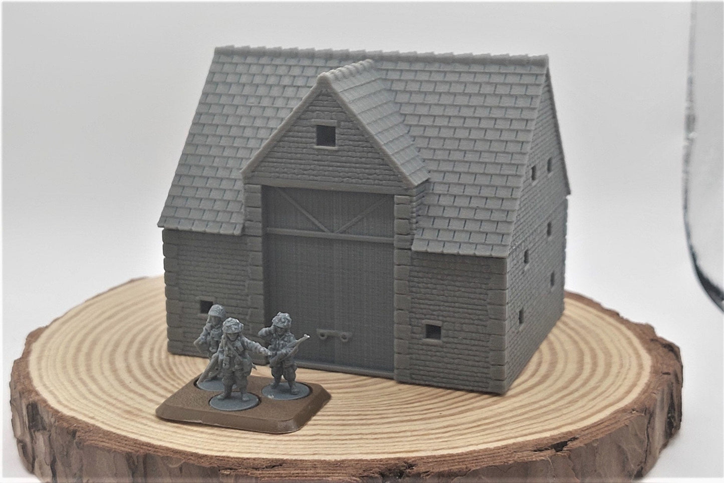 Normandy French Farm Barn - Tabletop Wargaming WW2 Terrain | Proxy 3D Printed Miniature for Bolt Action - Chain of Command - Flames of War