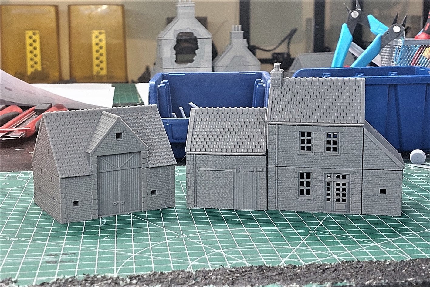 Normandy French Farm Set - Tabletop Wargaming WW2 Terrain | Proxy 3D Printed Miniature for Bolt Action - Chain of Command - Flames of War