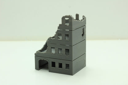 Stalingrad Ruined Residentials SRH MST2 - Tabletop Wargaming WW2 Terrain | Miniature 3D Printed Model | Flames of War & Bolt Action