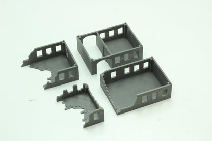 Stalingrad Ruined Residentials SRH MST2 - Tabletop Wargaming WW2 Terrain | Miniature 3D Printed Model | Flames of War & Bolt Action